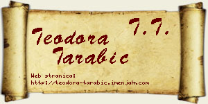 Teodora Tarabić vizit kartica